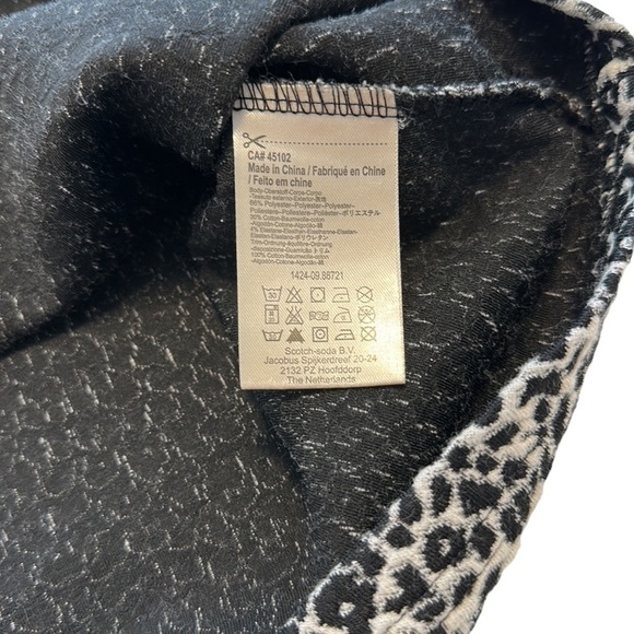 Scotch & Soda | Maison Scotch Black & White Animal Print Dress - Size Small - Picture 5 of 11